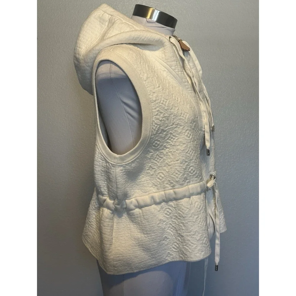 Louis Vuitton‎ Embossed Monogram Hooded Vest sz. XS Wool Cashmere Runway 2024